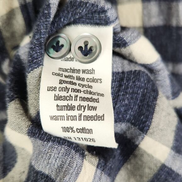 O.N.S. Long Sleeve Cotton Plaid Print Button Down Shirt Small - Picture 6 of 6